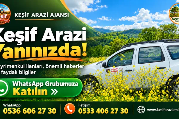 🏡 Keşif Arazi Whatsapp Grubumuza Üye Olun  Hizmetlerimizden Yararlanın  0536 606 2730